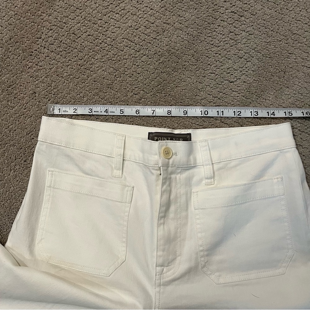 J.Crew Point Sur White Wide-Leg Crop Jean Pants, Size 29 - Picture 7 of 10